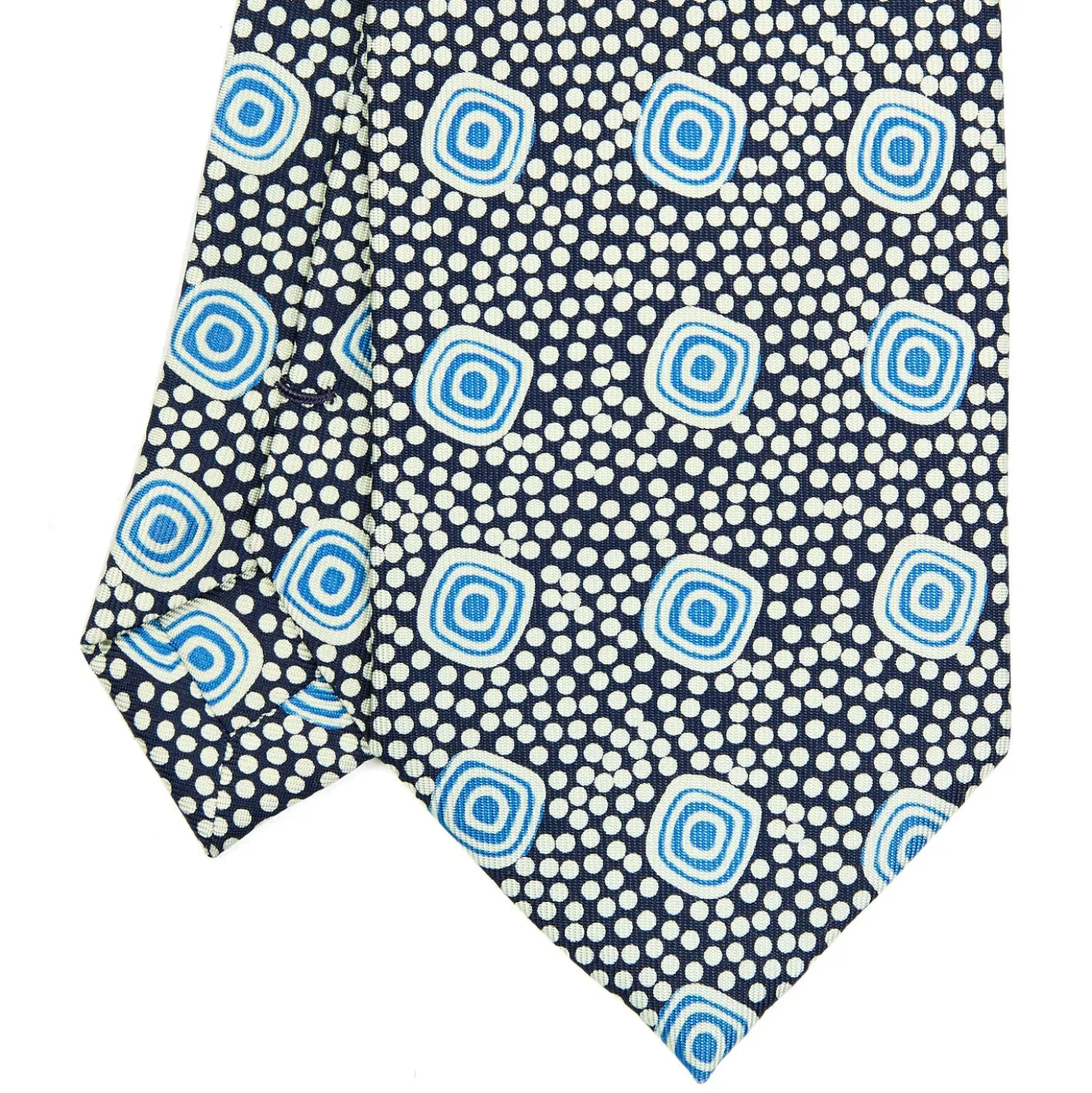 CRAVATTA SARTORIALE EXTRA LONG IN SETA BLU SCURO Collezione heritage