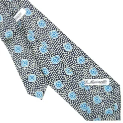 CRAVATTA SARTORIALE EXTRA LONG IN SETA BLU SCURO Collezione heritage
