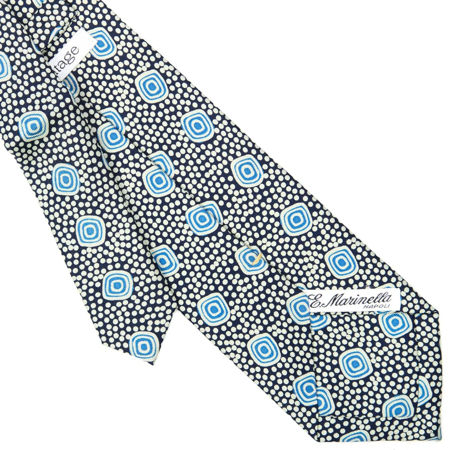 CRAVATTA SARTORIALE EXTRA LONG IN SETA BLU SCURO Collezione heritage