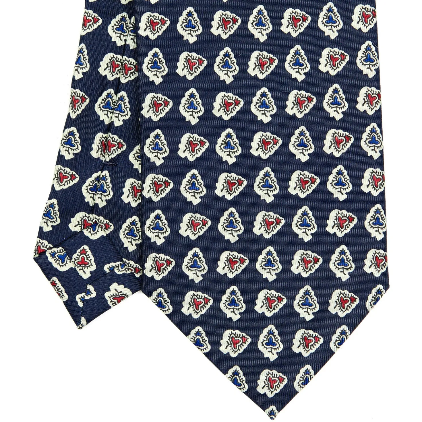 CRAVATTA SARTORIALE EXTRA LONG IN SETA BLU SCURO Collezione heritage