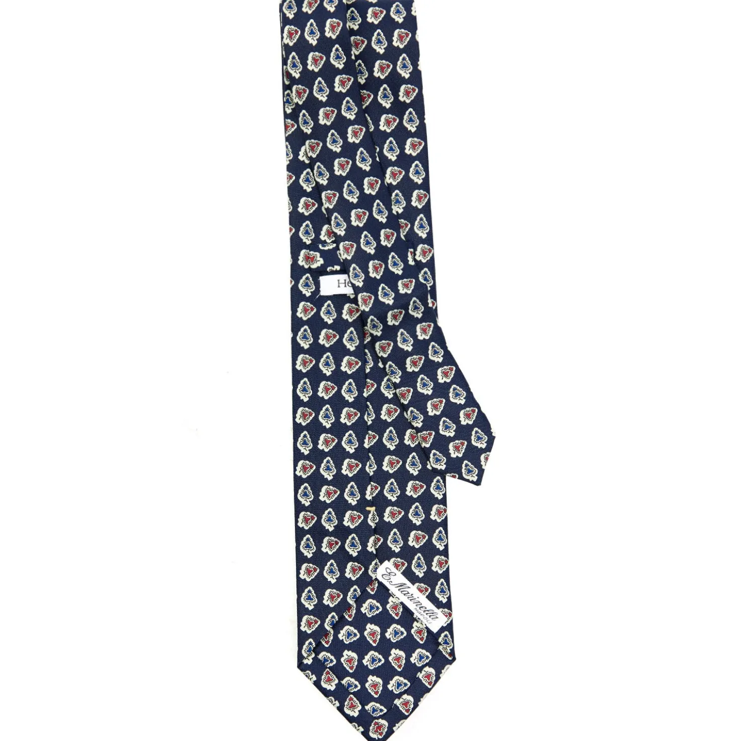 CRAVATTA SARTORIALE EXTRA LONG IN SETA BLU SCURO Collezione heritage