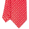CRAVATTA SARTORIALE EXTRA LONG IN SETA ROSSA Microfantasia fiore