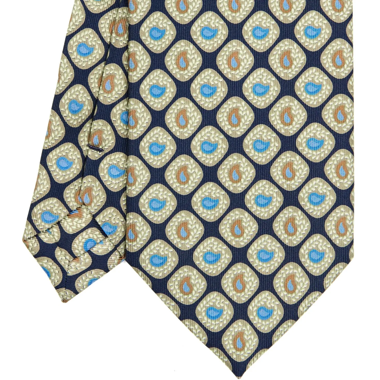 CRAVATTA SARTORIALE EXTRA LONG IN SETA BLU SCURO Collezione heritage