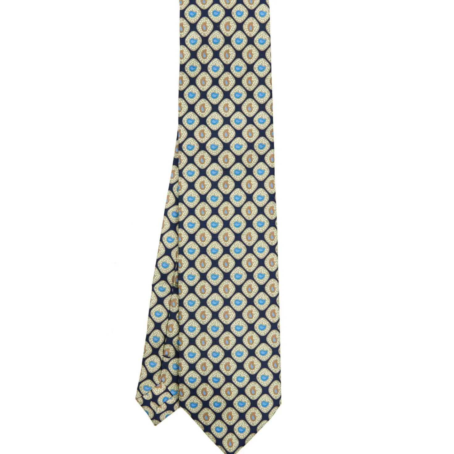 CRAVATTA SARTORIALE EXTRA LONG IN SETA BLU SCURO Collezione heritage