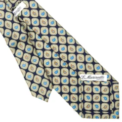 CRAVATTA SARTORIALE EXTRA LONG IN SETA BLU SCURO Collezione heritage
