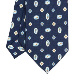 CRAVATTA SARTORIALE EXTRA LONG IN SETA BLU SCURO Collezione heritage