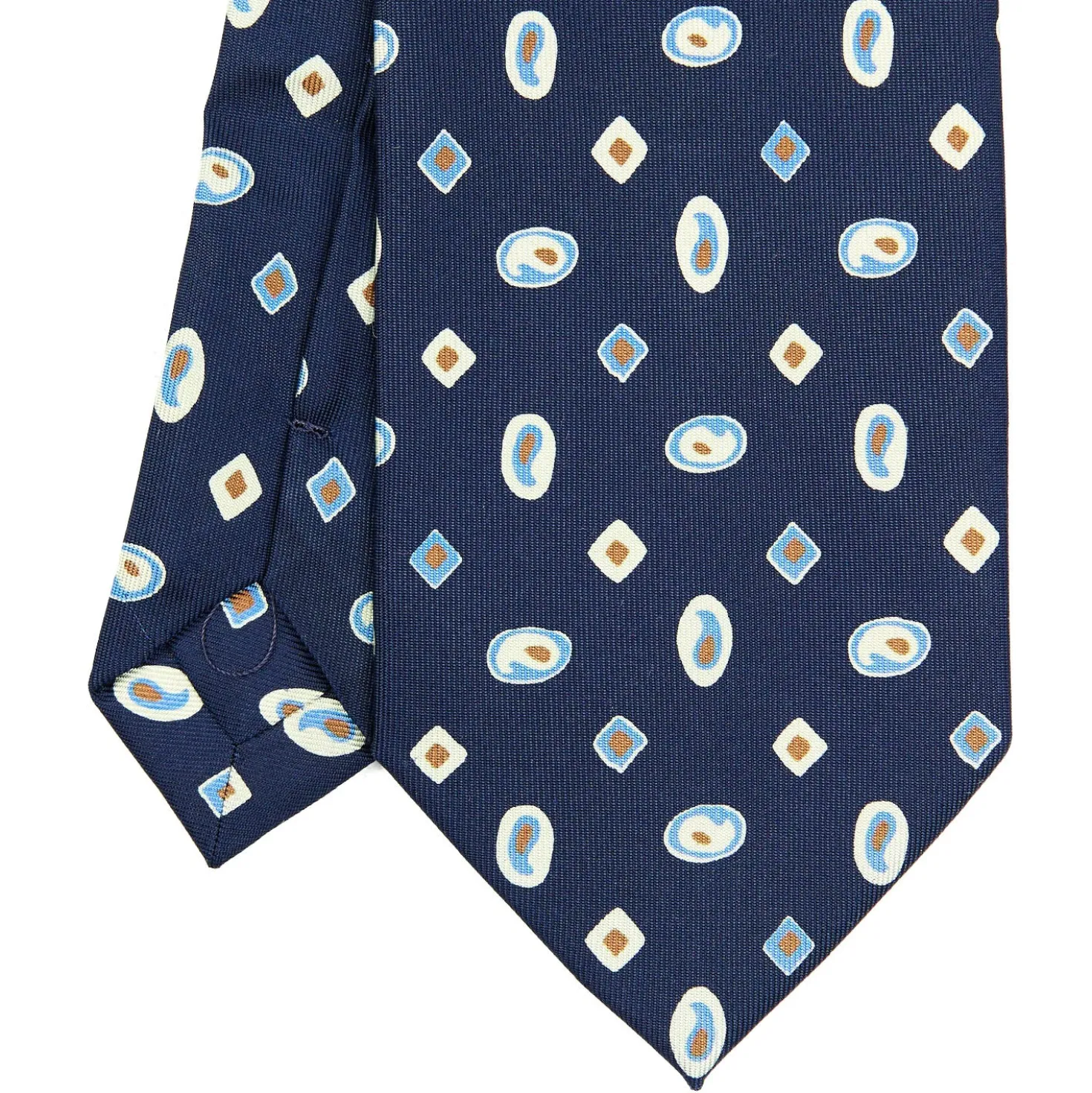 CRAVATTA SARTORIALE EXTRA LONG IN SETA BLU SCURO Collezione heritage