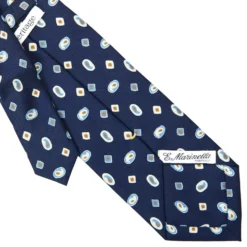 CRAVATTA SARTORIALE EXTRA LONG IN SETA BLU SCURO Collezione heritage