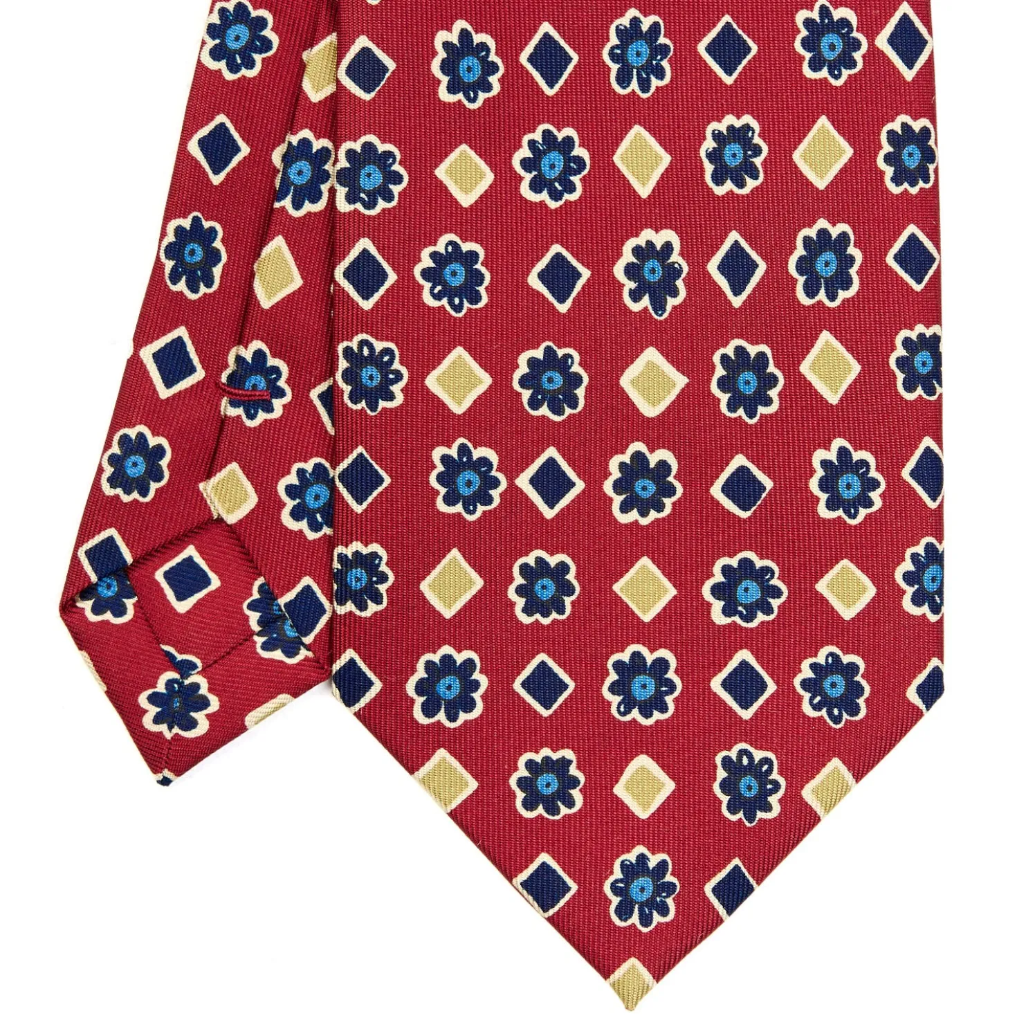 CRAVATTA SARTORIALE EXTRA LONG IN SETA BORDEAUX Collezione heritage
