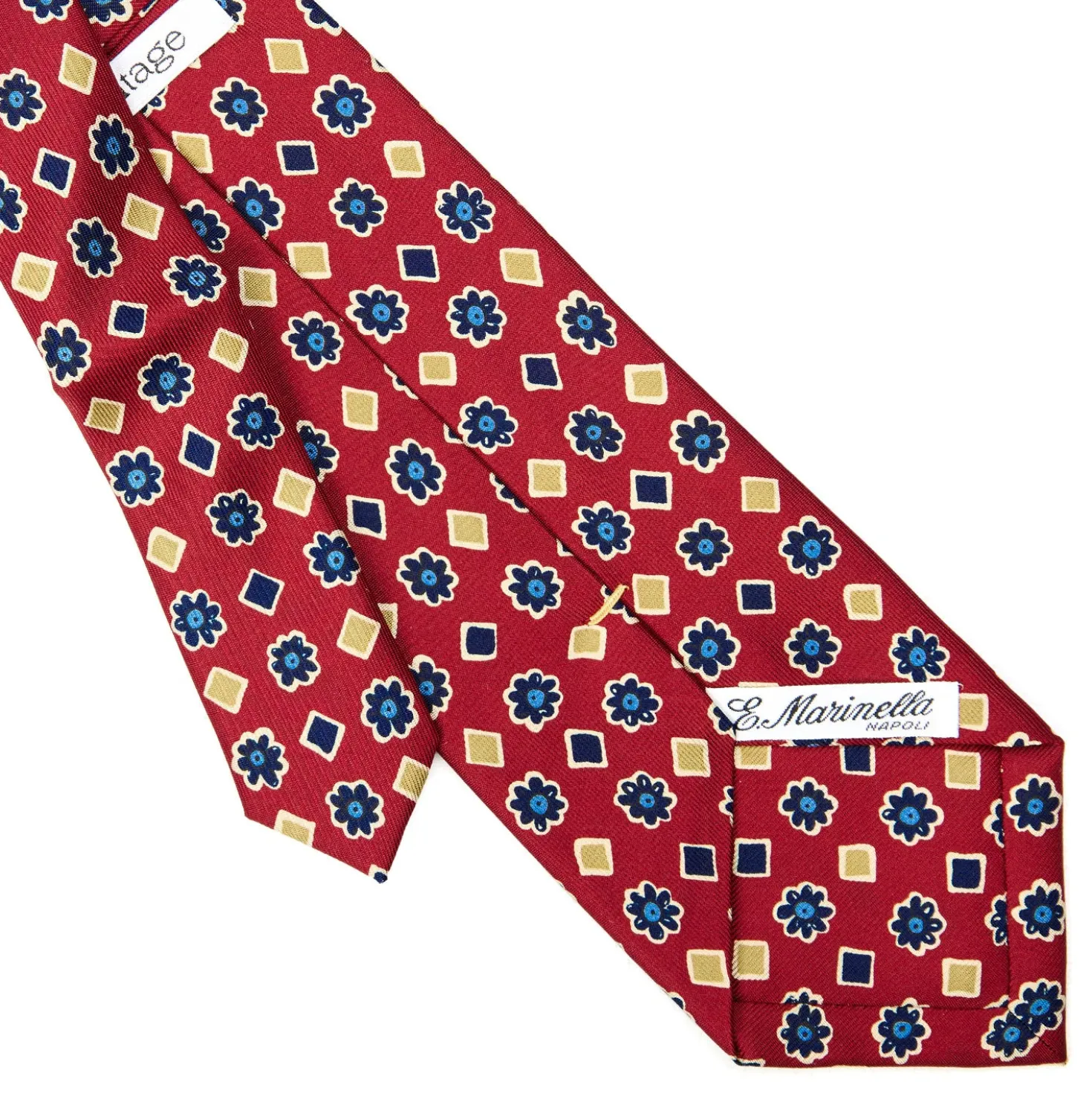 CRAVATTA SARTORIALE EXTRA LONG IN SETA BORDEAUX Collezione heritage