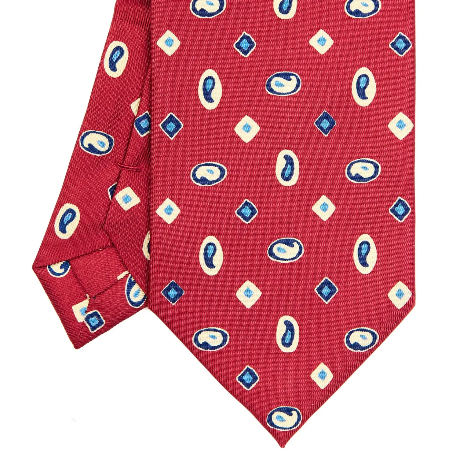 CRAVATTA SARTORIALE EXTRA LONG IN SETA BORDEAUX Collezione heritage