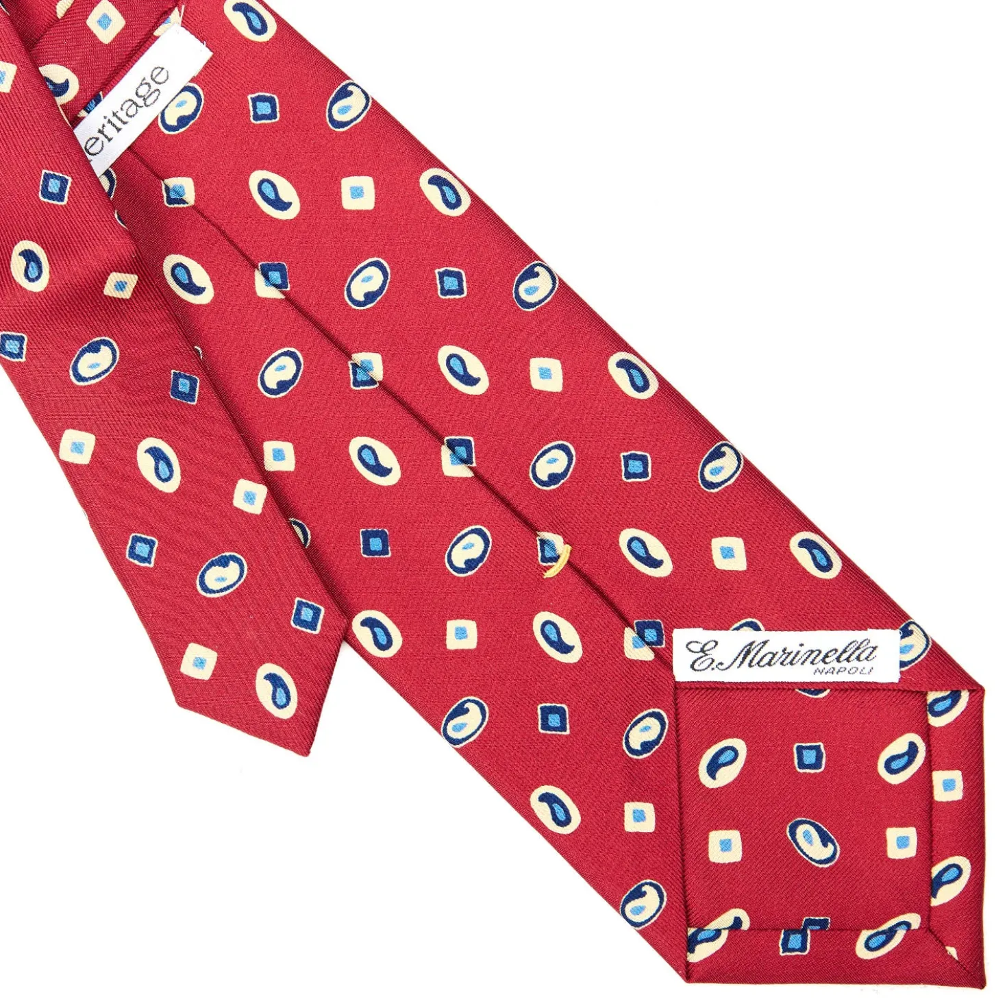CRAVATTA SARTORIALE EXTRA LONG IN SETA BORDEAUX Collezione heritage