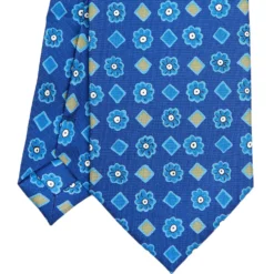 CRAVATTA SARTORIALE EXTRA LONG IN SETA BLU Collezione heritage
