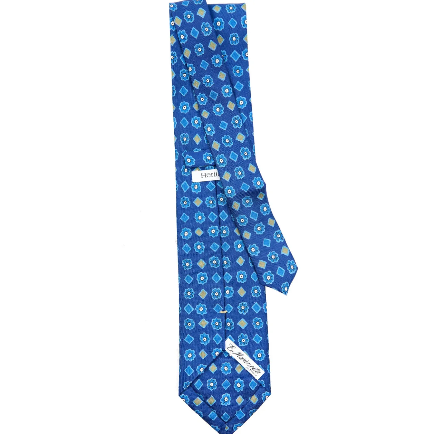 CRAVATTA SARTORIALE EXTRA LONG IN SETA BLU Collezione heritage