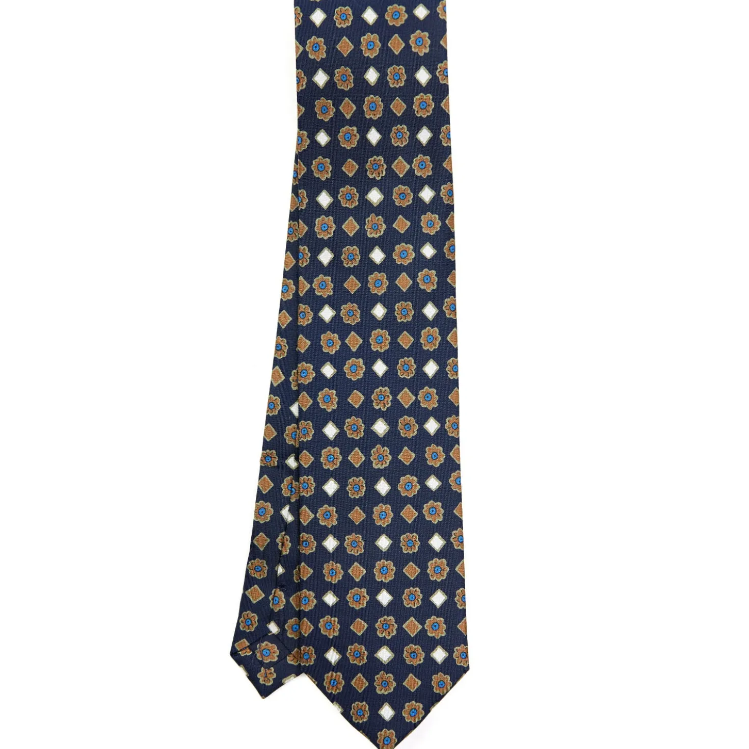 CRAVATTA SARTORIALE EXTRA LONG IN SETA BLU SCURO Collezione heritage