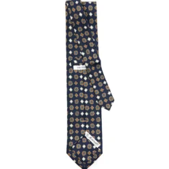 CRAVATTA SARTORIALE EXTRA LONG IN SETA BLU SCURO Collezione heritage