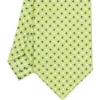 CRAVATTA SARTORIALE EXTRA LONG IN SETA VERDE CHIARO Microfantasia fiore