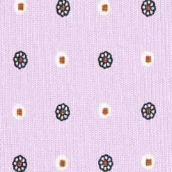 CRAVATTA SARTORIALE EXTRA LONG IN SETA LILLA Microfantasia fiore