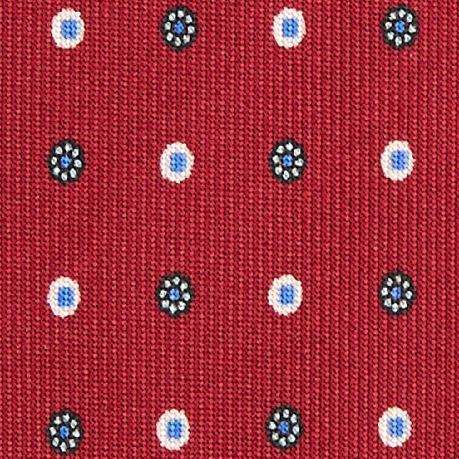 CRAVATTA SARTORIALE EXTRA LONG IN SETA BORDEAUX Microfantasia fiore