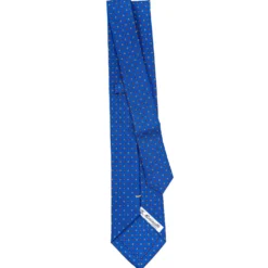 CRAVATTA SARTORIALE EXTRA LONG IN SETA BLUETTE Microfantasia fiore