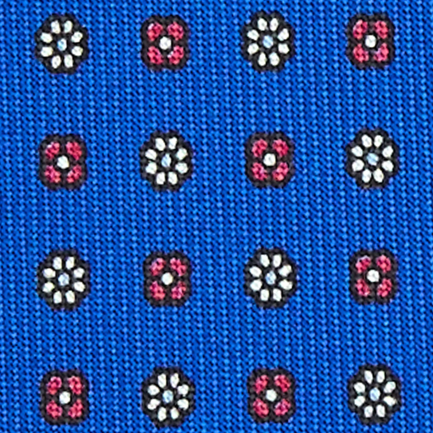 CRAVATTA SARTORIALE EXTRA LONG IN SETA BLUETTE Microfantasia fiore