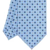 CRAVATTA SARTORIALE EXTRA LONG IN SETA AZZURRA Microfantasia fiore