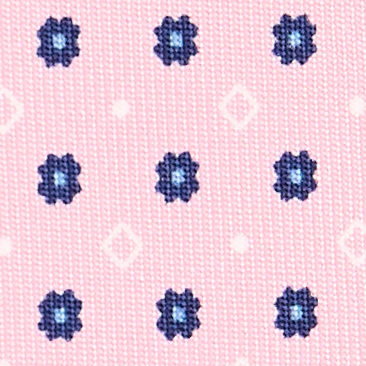CRAVATTA SARTORIALE EXTRA LONG IN SETA ROSA Microfantasia fiore