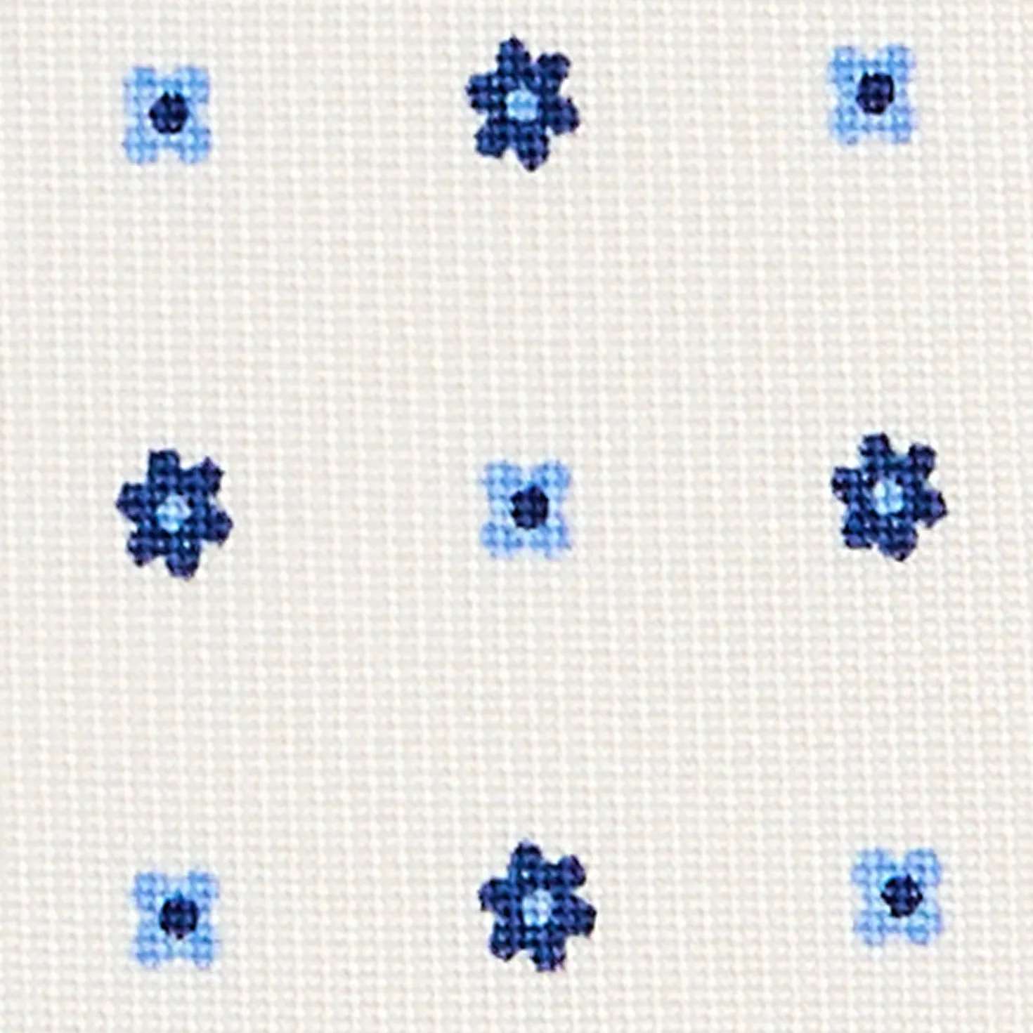 CRAVATTA SARTORIALE EXTRA LONG IN SETA BIANCA Microfantasia fiore