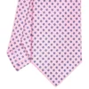 CRAVATTA SARTORIALE EXTRA LONG IN SETA ROSA Microfantasia fiore