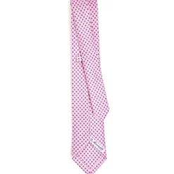 CRAVATTA SARTORIALE EXTRA LONG IN SETA ROSA Microfantasia fiore