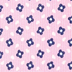 CRAVATTA SARTORIALE EXTRA LONG IN SETA ROSA Microfantasia fiore