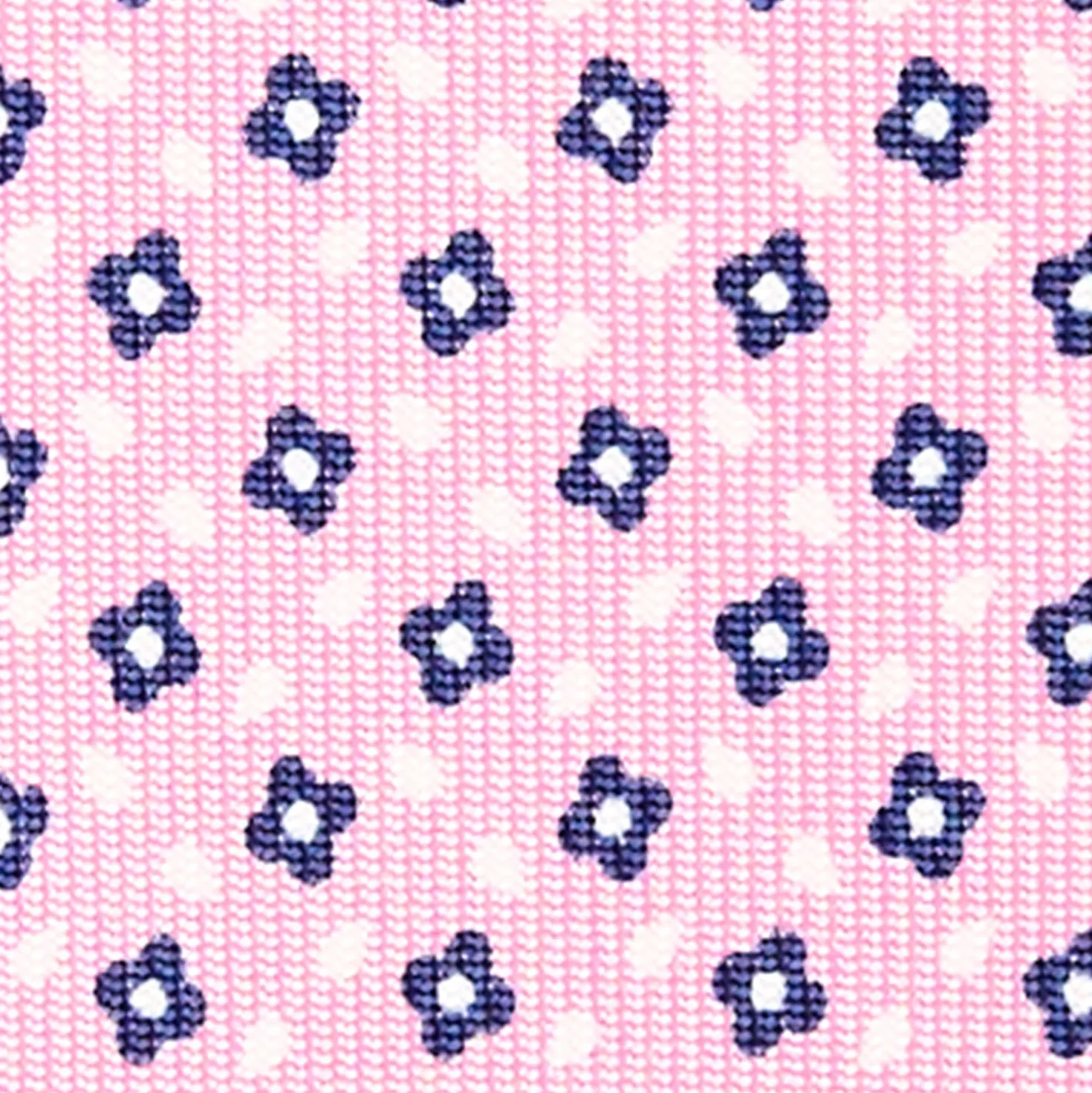 CRAVATTA SARTORIALE EXTRA LONG IN SETA ROSA Microfantasia fiore