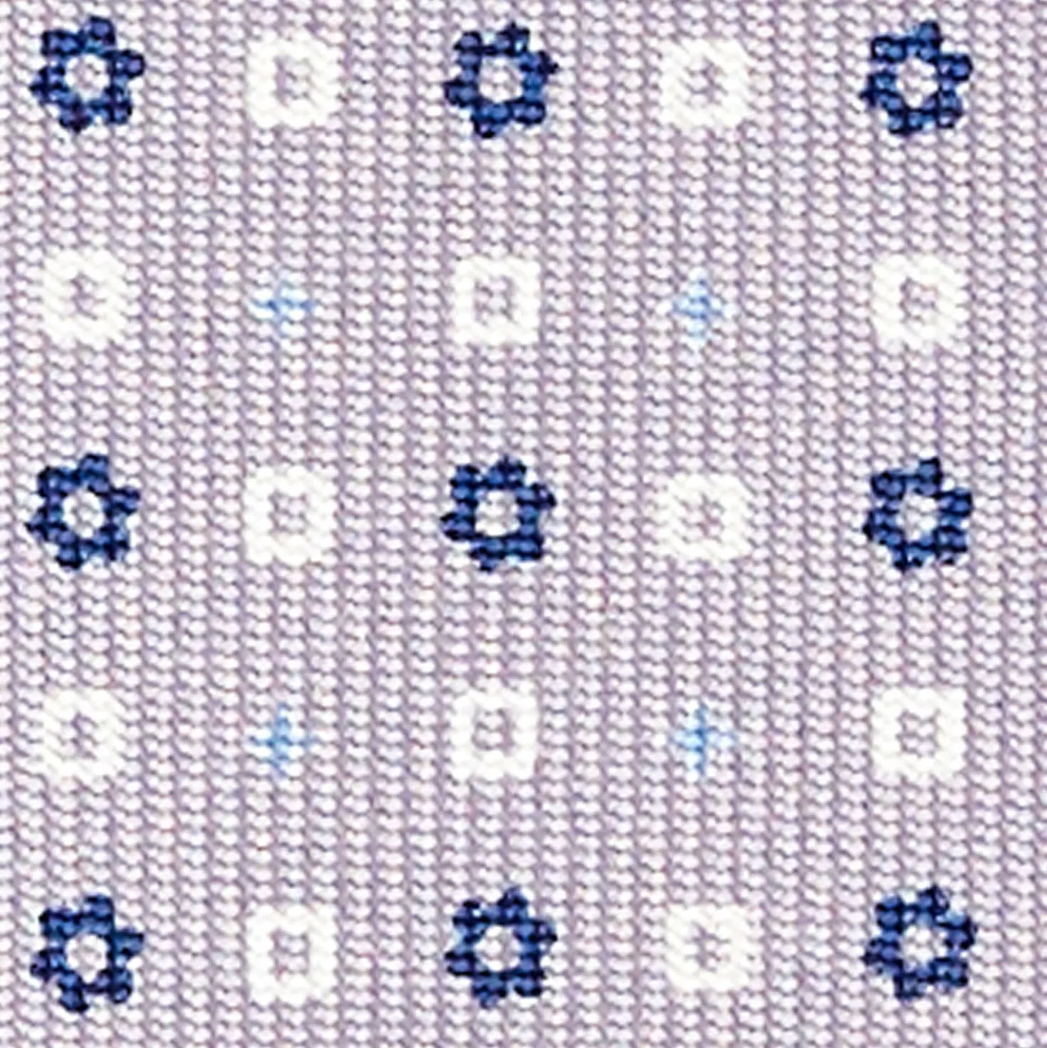 CRAVATTA SARTORIALE IN SETA GRIGIO CHIARO Microfantasia fiore