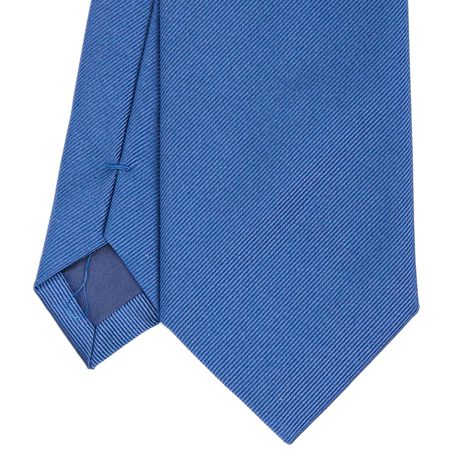 CRAVATTA SARTORIALE IN SETA JACQUARD BLUETTE Tinta unita