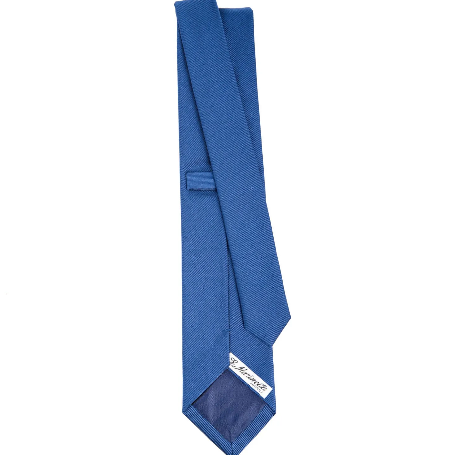 CRAVATTA SARTORIALE IN SETA JACQUARD BLUETTE Tinta unita