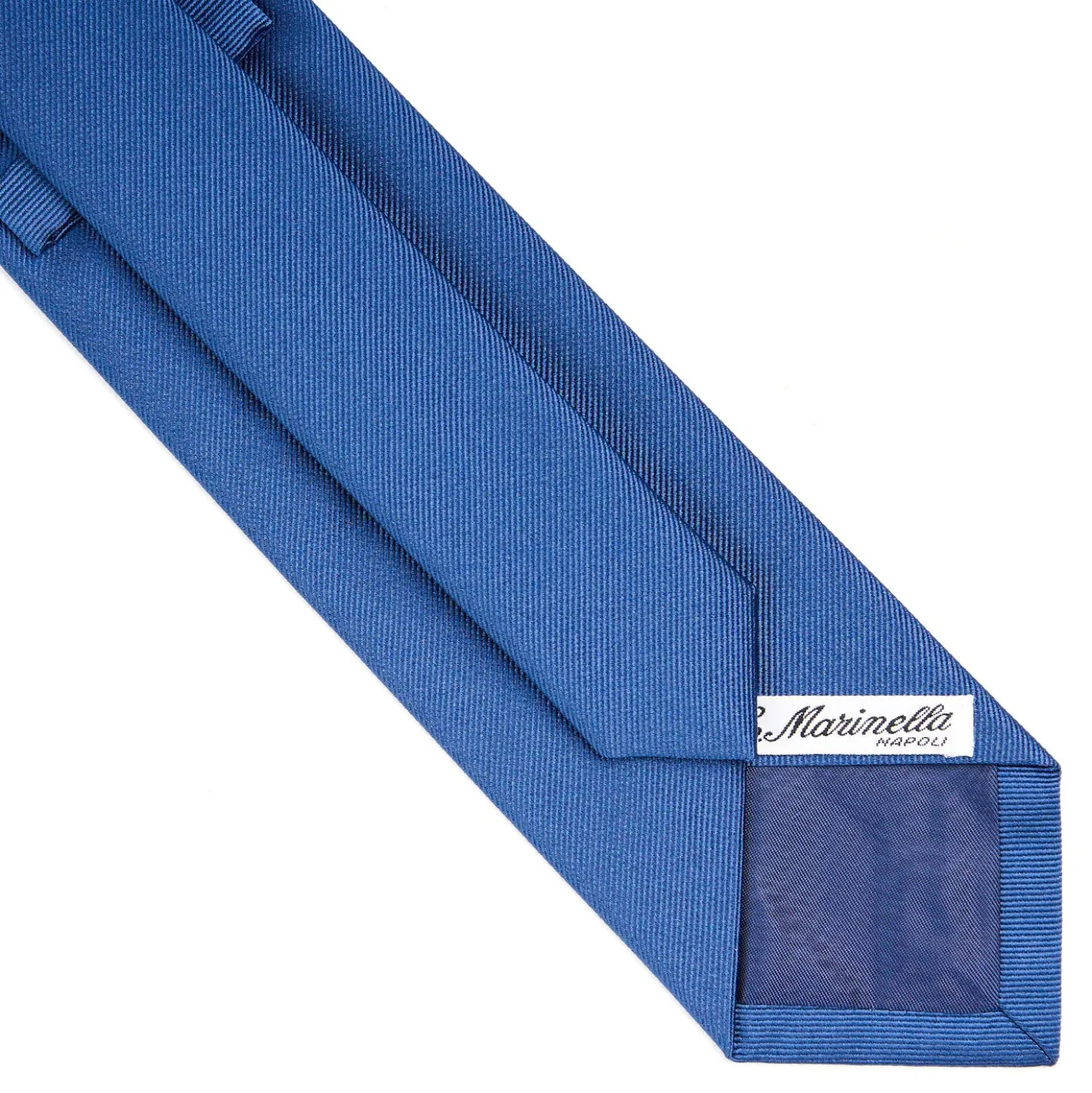 CRAVATTA SARTORIALE IN SETA JACQUARD BLUETTE Tinta unita