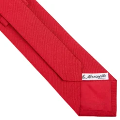 CRAVATTA SARTORIALE IN SETA JACQUARD ROSSA Tinta unita