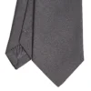 CRAVATTA SARTORIALE IN SETA JACQUARD GRIGIO SCURO Tinta unita