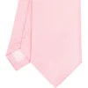 CRAVATTA SARTORIALE IN SETA JACQUARD ROSA Tinta unita