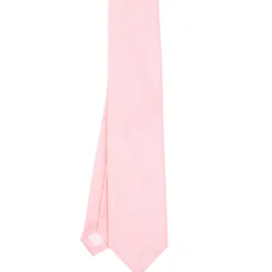 CRAVATTA SARTORIALE IN SETA JACQUARD ROSA Tinta unita
