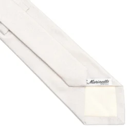 CRAVATTA SARTORIALE IN SETA JACQUARD BIANCA Tinta unita