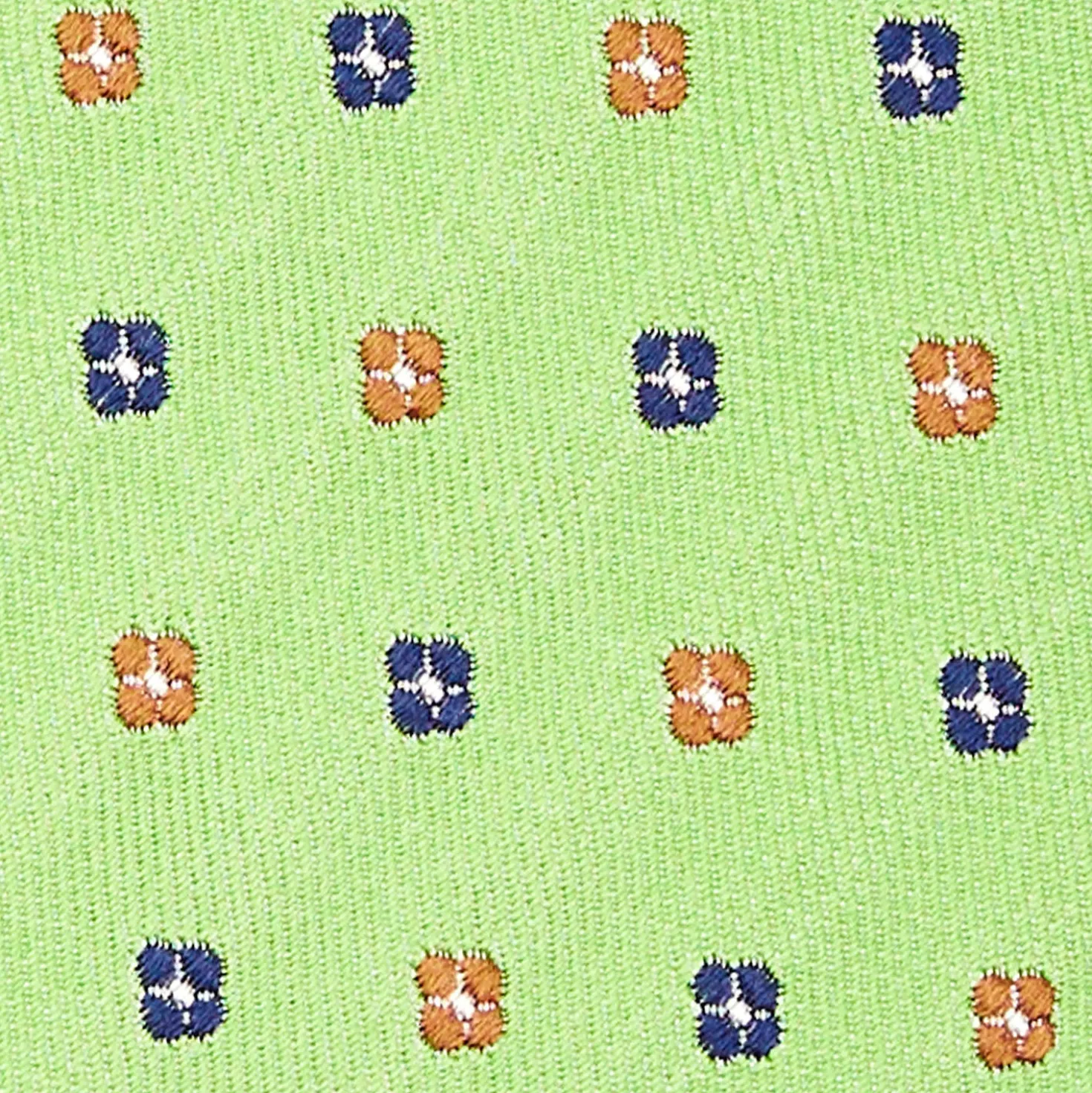CRAVATTA SARTORIALE IN SETA JACQUARD VERDE CHIARO Microfantasia fiore