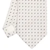 CRAVATTA SARTORIALE IN SETA JACQUARD BIANCA Microfantasia fiore