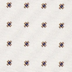 CRAVATTA SARTORIALE IN SETA JACQUARD BIANCA Microfantasia fiore