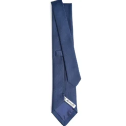 CRAVATTA SARTORIALE IN SETA JACQUARD BLU Tinta unita