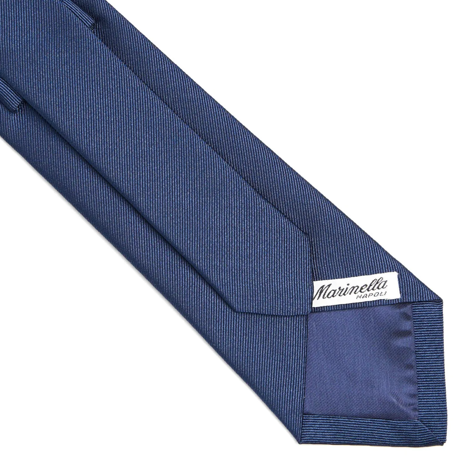 CRAVATTA SARTORIALE IN SETA JACQUARD BLU Tinta unita