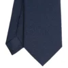 CRAVATTA SARTORIALE IN SETA JACQUARD BLU SCURO Tinta unita