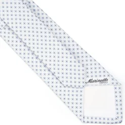 CRAVATTA SARTORIALE IN SETA JACQUARD BIANCA Microfantasia fiore