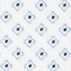 CRAVATTA SARTORIALE IN SETA JACQUARD BIANCA Microfantasia fiore