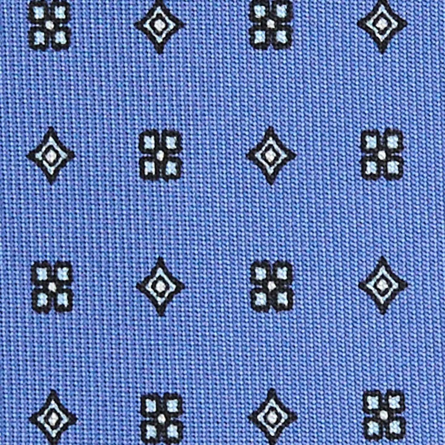 CRAVATTA SARTORIALE 9 PIEGHE IN SETA AZZURRO POLVERE Microfantasia fiore